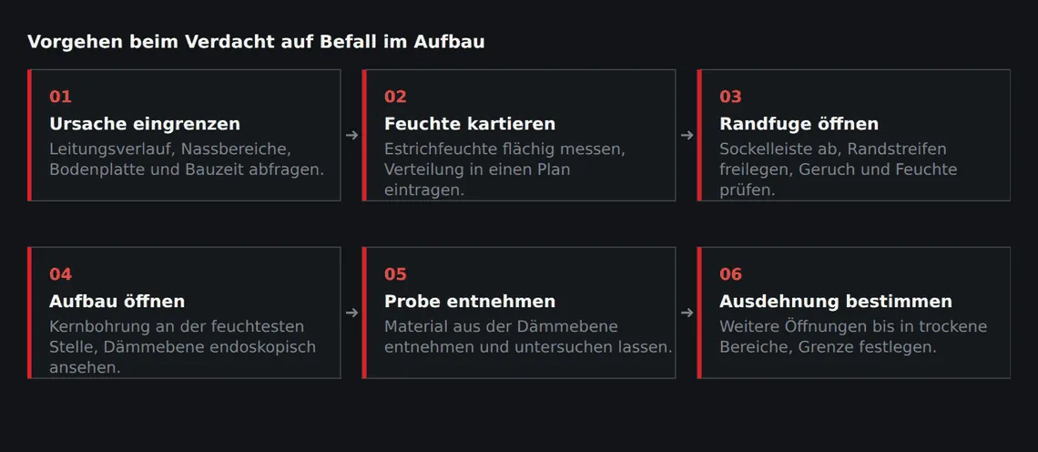 Jeder Schritt engt ein. Erst die Öffnung und die Probe aus der Dämmebene liefern eine belastbare Aussage.